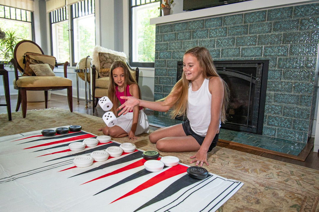Kids playing games inside