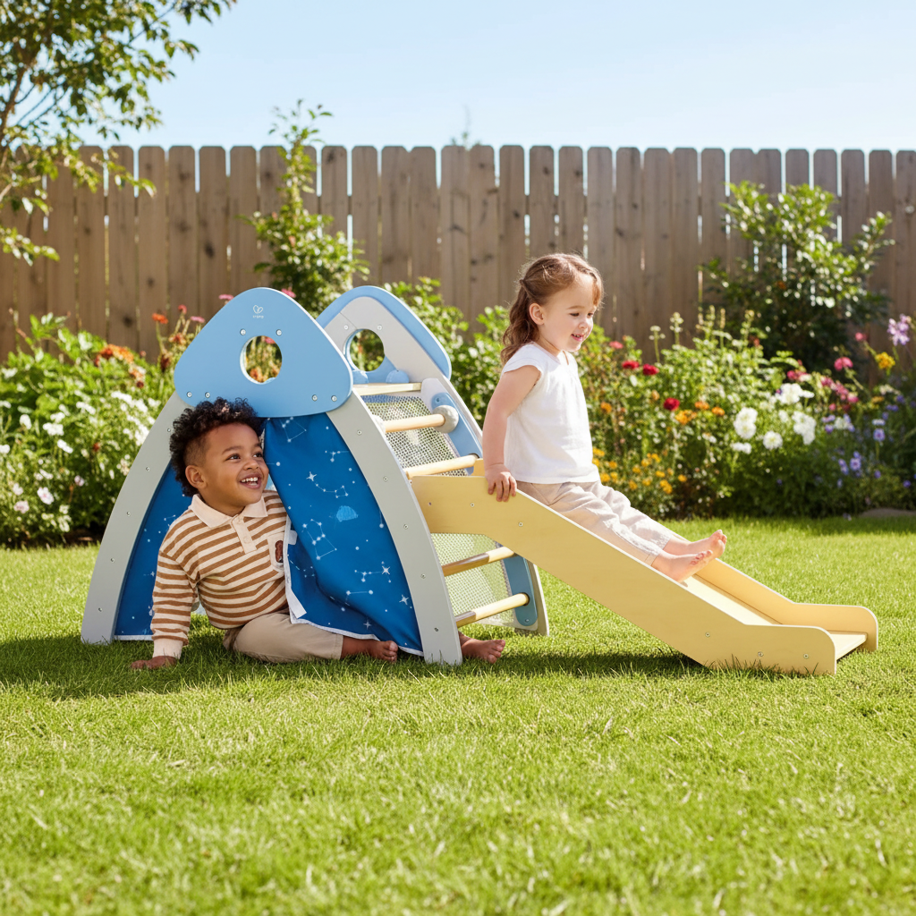 4-in-1 Climb 'n' Slide Gym Set
