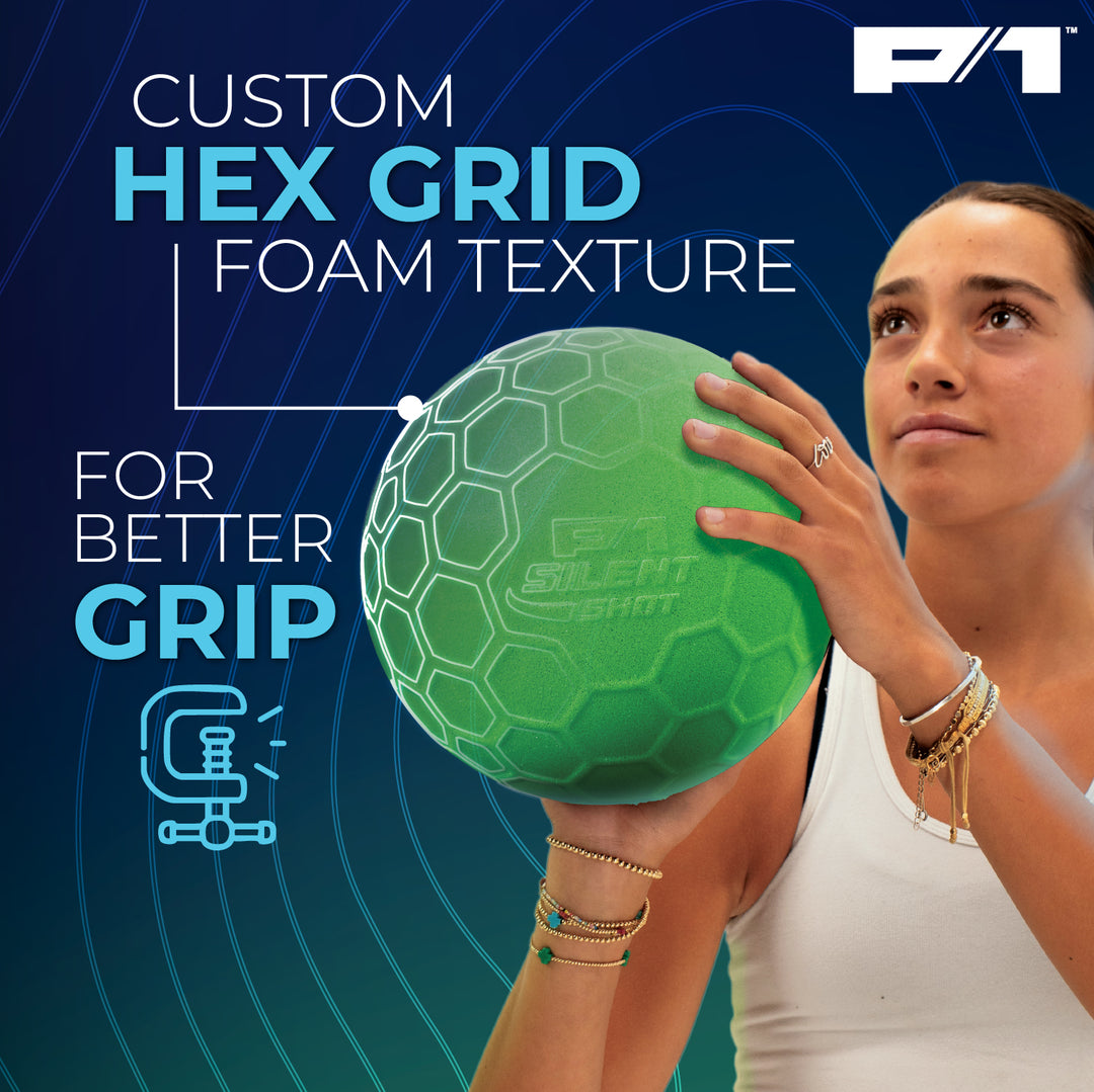 p1 silent shot soccer ball or basetball better grip texture