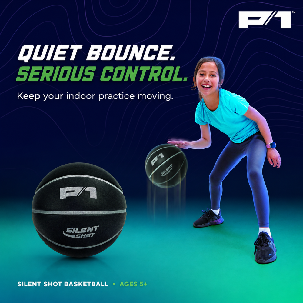 Silent Shot Basketball: quiet bounce and indoor dribbling practice, ages 5+