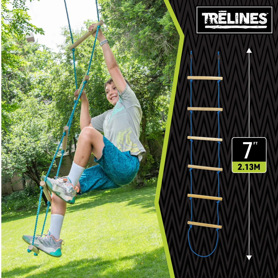 Deluxe Swing & Climb Bundle - Swingset Gymnastics + Rope Ladder + 24" Saucer Swing
