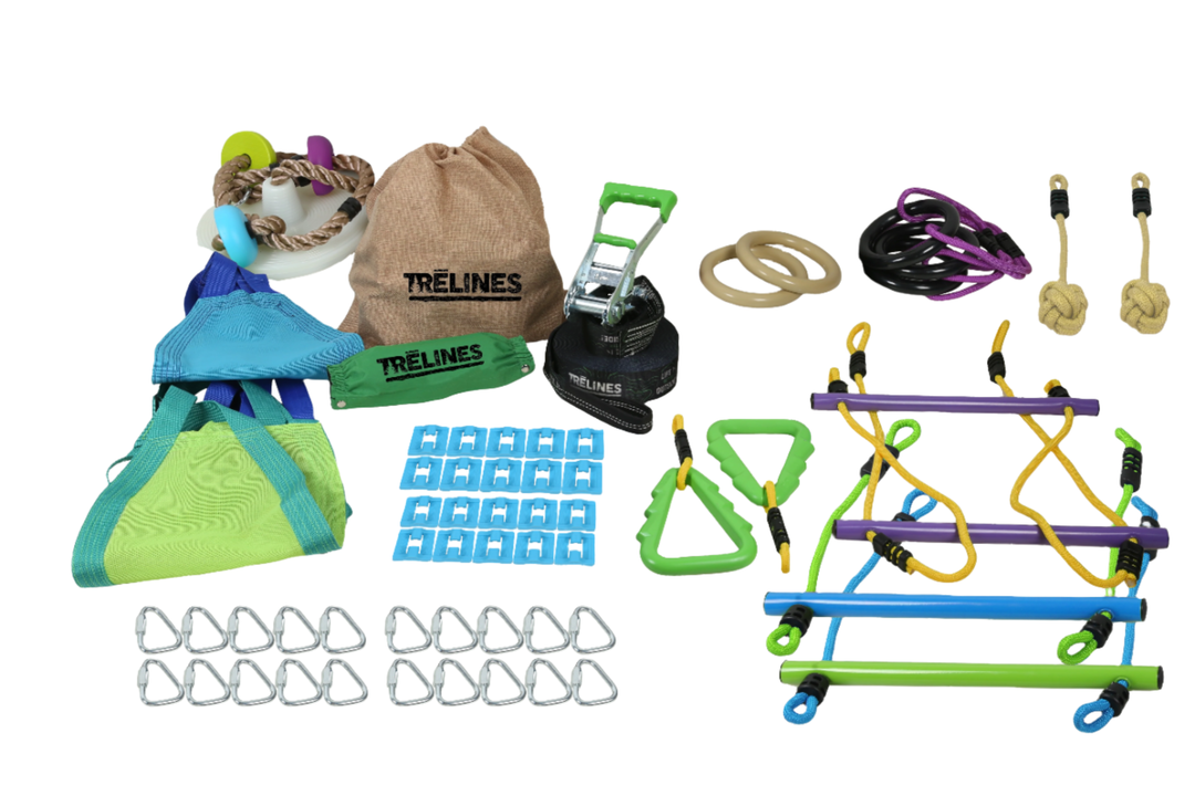 trelines ninja adventure swingset combo