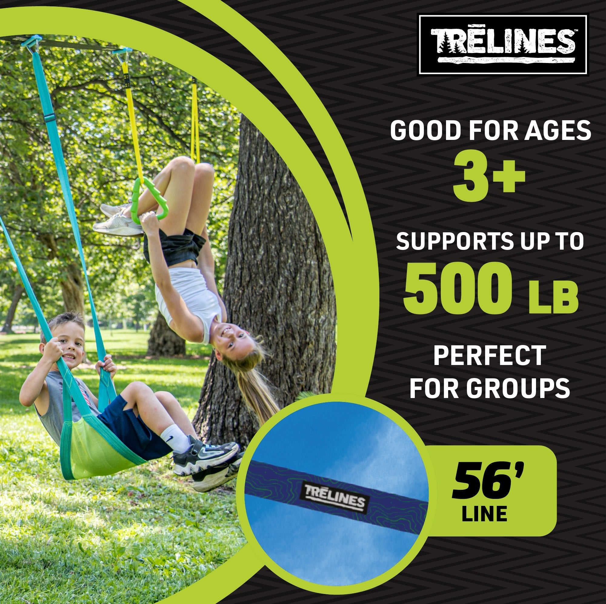 Combo Ninja 56 ft Swing & Obstacle Course Kit for Kids – Life Is