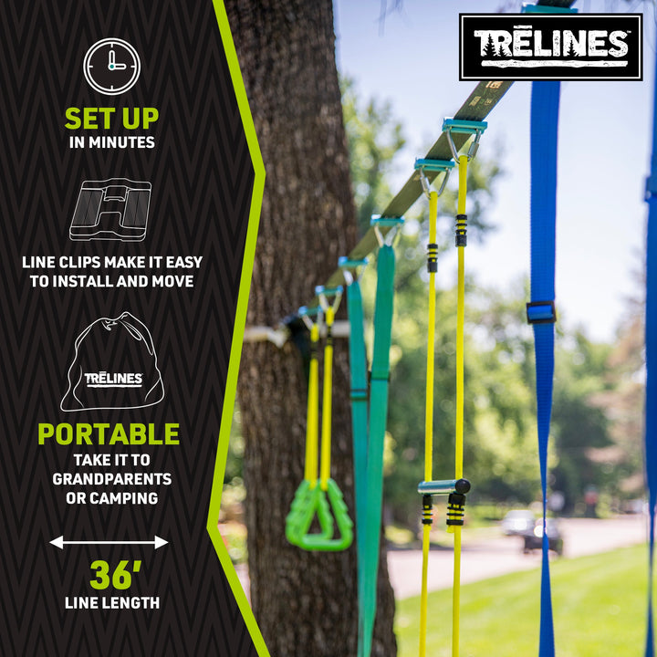Deluxe Swing & Climb Bundle - Swingset Gymnastics + Rope Ladder + 24" Saucer Swing