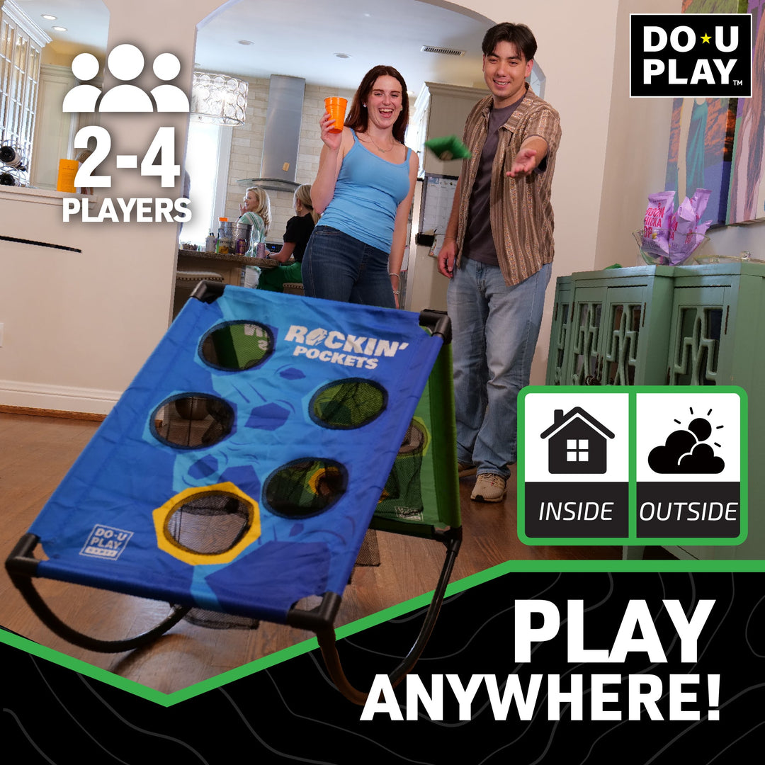 rockin pockets do u play indoor or outdoor corn hole game
