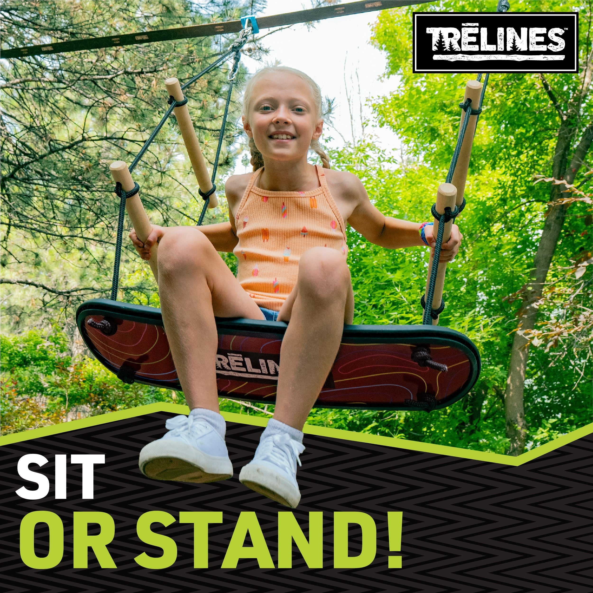 TreBoard Surfin' Swing Skateboard Style Tree Swing – Life Is