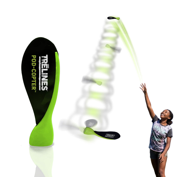 Trelines Pod-Copter™ Throwing Toy — Set of 3 | Outdoor Throwing Game for Kids | Ages 5+