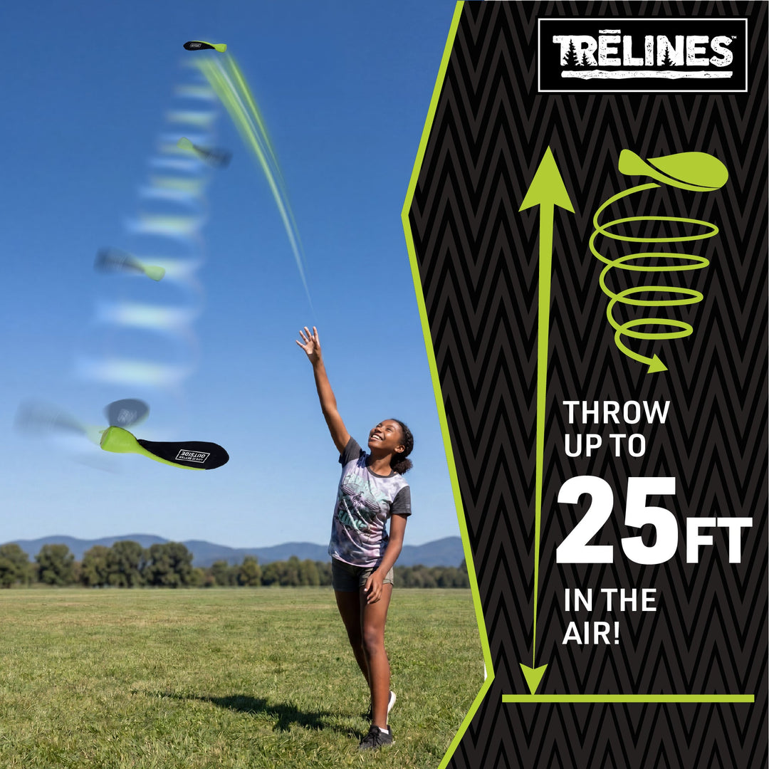 Trelines Pod-Copter™ Throwing Toy — Set of 3 | Outdoor Throwing Game for Kids | Ages 5+