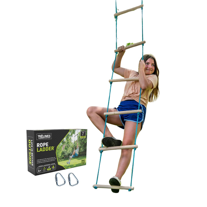 trelines 7 ft wooden rope ladder