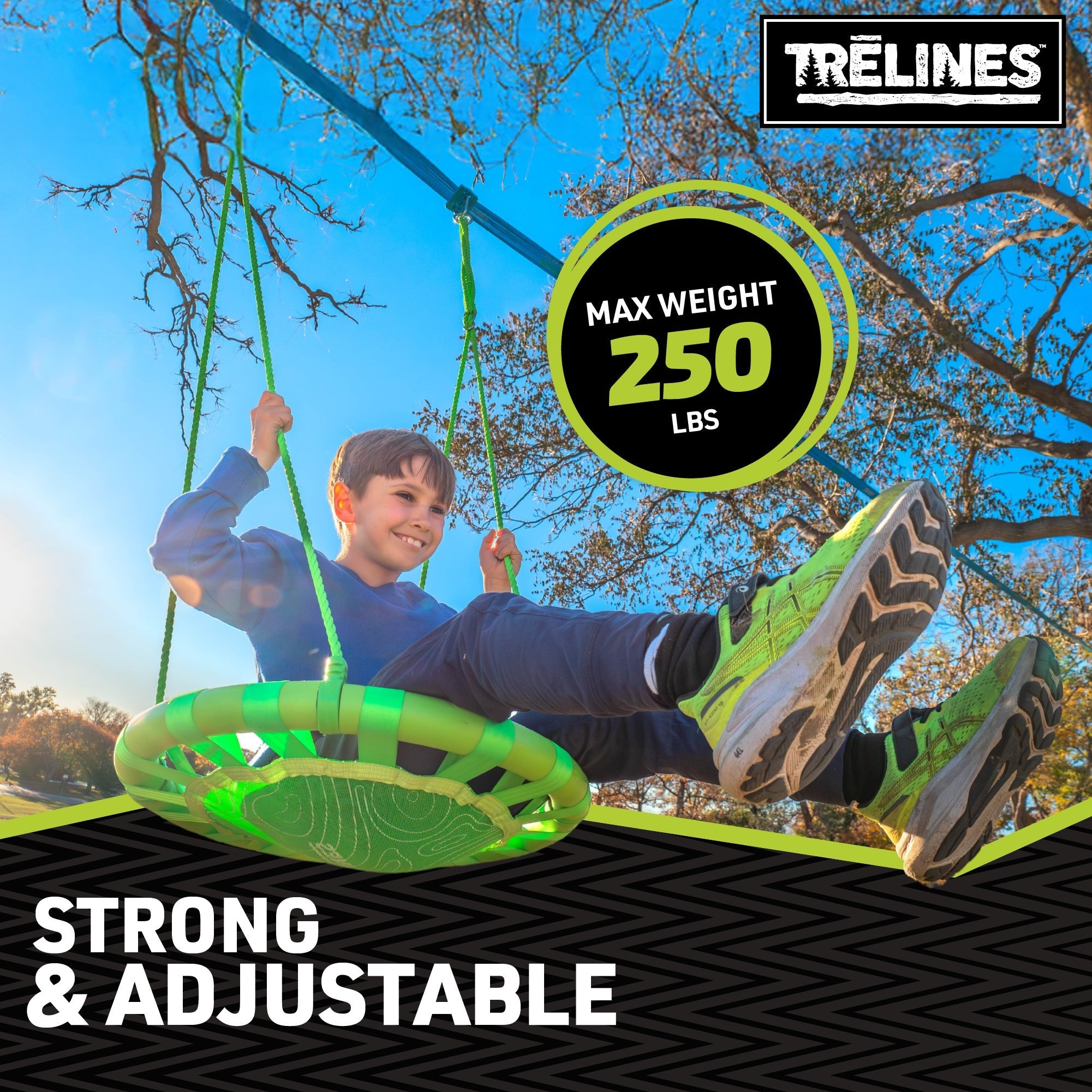 Treswing Explorer Tree Swing – 24” Outdoor Swing for Kids – Life